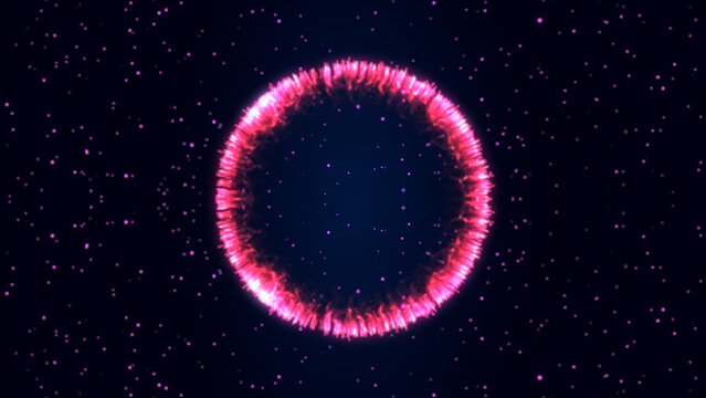 Ring Stars Space Loop Background