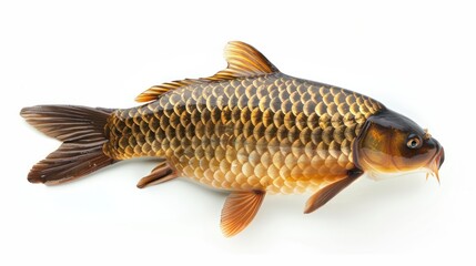 Carp clearly photo on white background , 