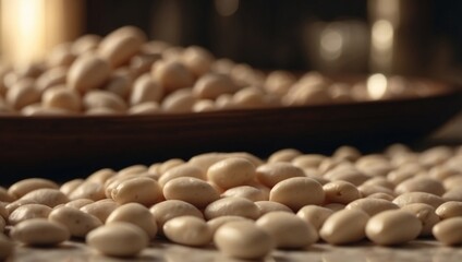 Fresh Cannellini Beans Take Center Stage in Delectable Italian Culinary Silhouette.