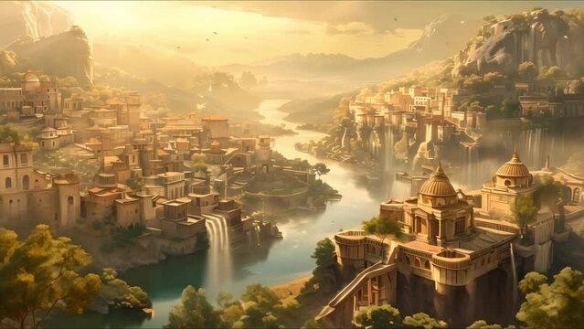 Stunning RPG world with breathtaking views and captivating game art to admire. Concept Fantasy World, RPG Game Art, Breathtaking Views, Captivating Designs