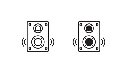 Speaker icon design with white background stock illustration