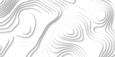 Fototapeta premium Abstract white color papercut realistic decoration background design. modern white 3d luxury papercut wave line pattern background. geometry wallpaper, banner, poster vector illustration .