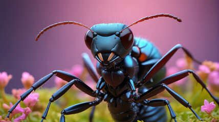 Highness of the Formic World: Ant Queen Governing With Grace and Authority, Generative AI