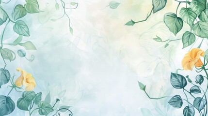 Floral watercolor background illustration