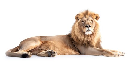 Obraz premium Cape Lion clearly photo on white background , 