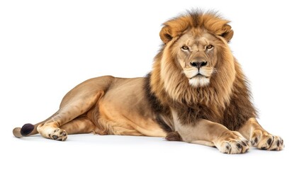 Obraz premium Cape Lion clearly photo on white background , 