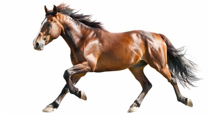 Canadian Horse clearly photo on white background , 