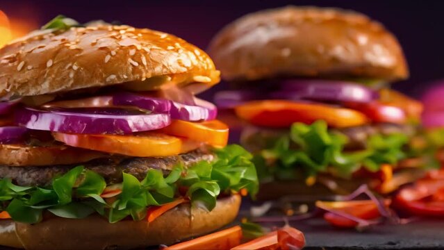 Plantbased fast food trend in quick service restaurants. Concept Plant-Based Meat, Sustainability, Fast Food Menus, Vegan Options, Healthier Choices