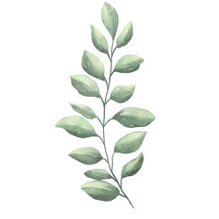 Watercolor Green Leaf