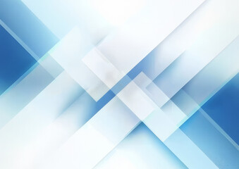 Fototapeta premium Subtle blue geometric background with soft gradients and translucent shapes