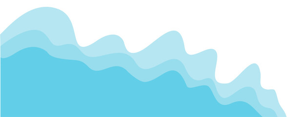 Summer beach waves border