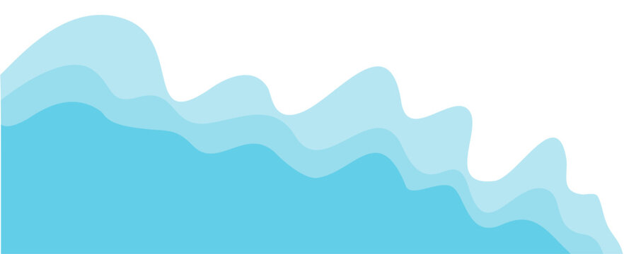 Summer beach waves border