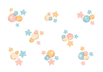 Abstract baby shower hand drawn elements