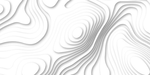 Abstract white color papercut realistic decoration background design. modern white 3d luxury papercut wave line pattern background. geometry wallpaper, banner, poster vector illustration .