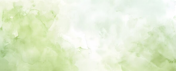 Soft Green Watercolor Background with Text Space