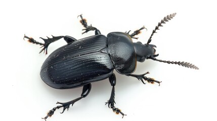 Naklejka premium Darkling Beetle clearly photo on white background , 