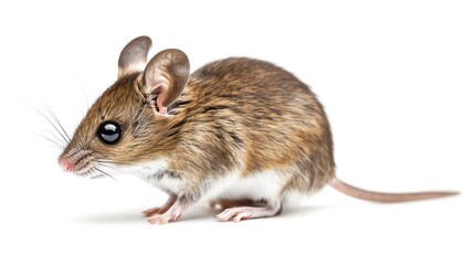 Deer Mouse full body clearly photo on white background ,