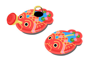 ブリキの金魚のイラスト © sozai-koyomi