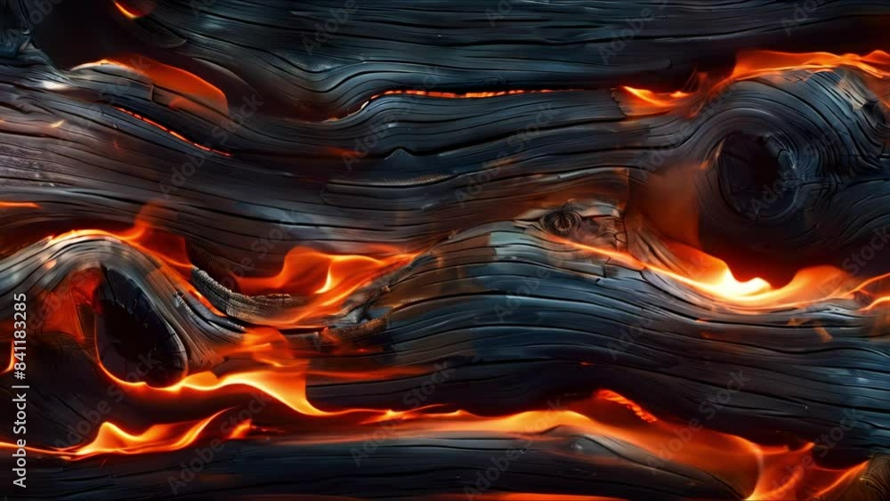Aufkleber charred wood texture background with burnt patterns ideal for design projects. concept texture backg