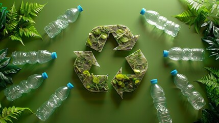 Recycled plastic water bottles turned into new products,