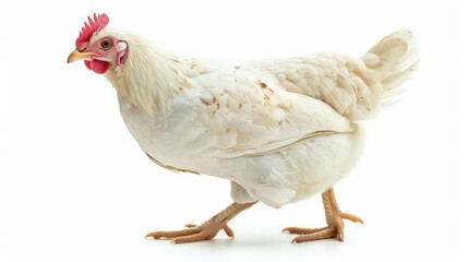 Fototapeta premium Dorking Chicken full body isoloted on white background ,