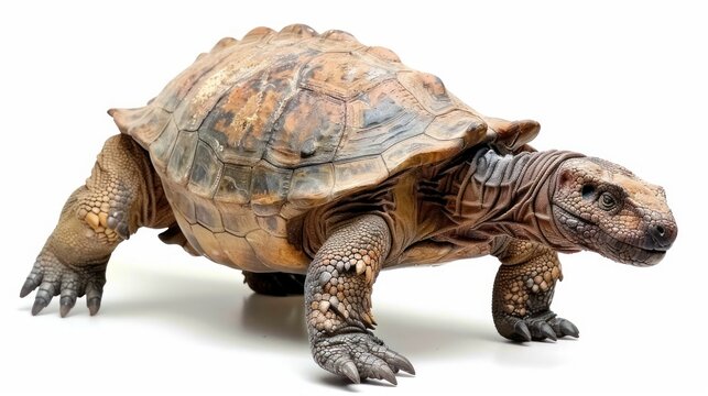 Doedicurus full body clearly photo on white background , 
