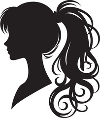 Girl Hairstyle Vector Illustration