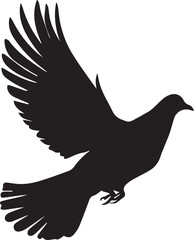 silhouette of a flying bird