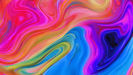 Obraz premium Abstract vibrant colorful 3d fluid shape background design
