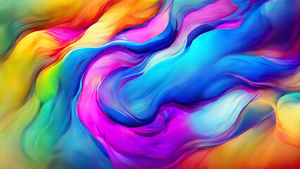 Obraz premium Abstract vibrant colorful 3d fluid shape background design