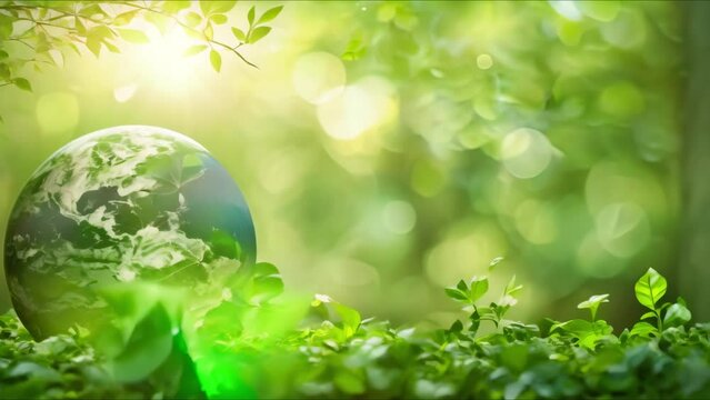 Closeup of earth with net zero carbon neutral concept for nature conservation. Concept Nature Conservation, Net Zero, Carbon Neutral, Earth Closeup, Environmental Awareness