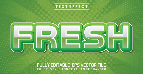 Fototapeta premium Fresh font Text effect editable