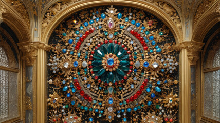 Regal Treasures: Exploring the vaults of royal palaces where the sparkle of jewels tells the tales of dynasties past, Generative AI