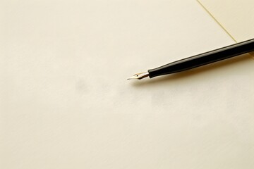 Blank Cream Paper with Fountain Pen for Writing