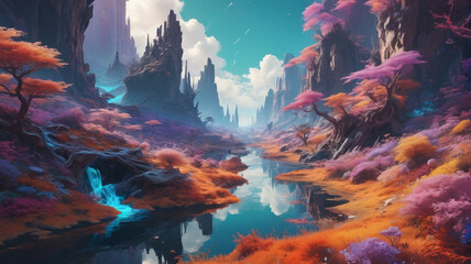 Ethereal Dreams: Wandering through the ethereal landscapes where dreams intertwine with reality, blurring the lines between imagination and existence, Generative AI