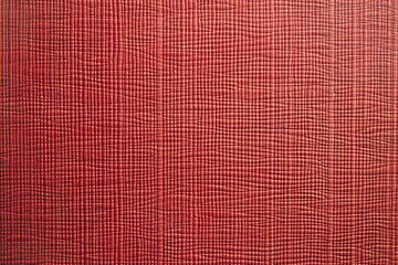 Red Fabric Texture With Vertical Lines Pattern