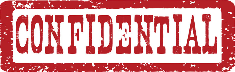 grunge red confidential stamp vector image