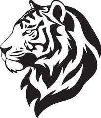 tiger head silhouette