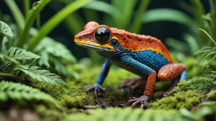Naklejka premium Bringing the micro jungle to life with close-up shots that capture the essence of its tiniest inhabitants and their intricate habitats, Generative AI