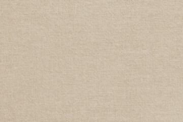 Brown cotton fabric cloth texture for background, natural textile pattern.