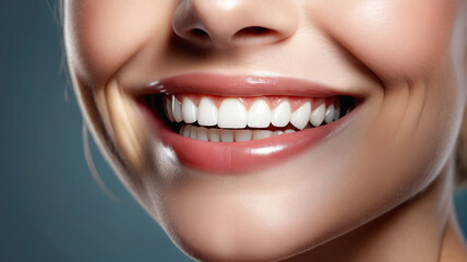 Fototapeta premium Celebrating the transformative impact of cosmetic dentistry in enhancing smiles and boosting confidence, improving both dental aesthetics and self-esteem, Generative AI