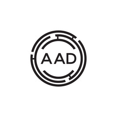 AAD letter technology logo design on white background. AAD creative initials letter IT logo concept. AAD setting shape design
