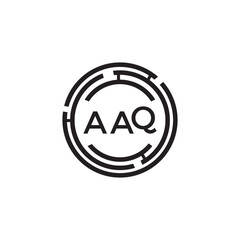 AAQ letter technology logo design on white background. AAQ creative initials letter IT logo concept. AAQ setting shape design
