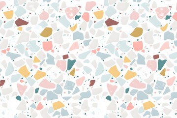Pastel Terrazzo Seamless Pattern Vector Illustration