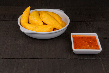 Fried empanadas, typical Colombian food