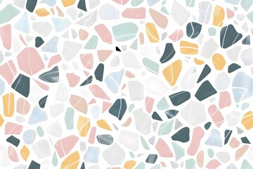 Pastel Terrazzo Pattern Seamless Vector Texture