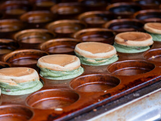 よもぎ入りの回転焼き