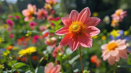 Obraz premium Beautiful vibrant summer flower in my garden