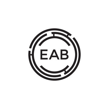 EAB letter logo design on white background. EAB creative initials letter logo concept. EAB letter design.	
 