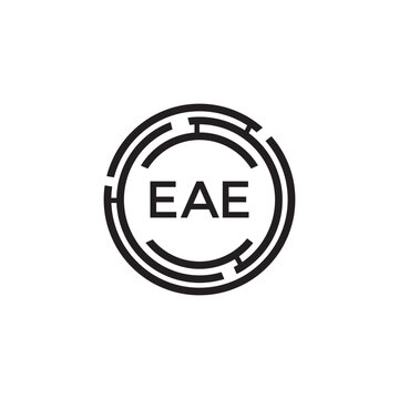 EAE letter logo design on white background. EAE creative initials letter logo concept. EAE letter design.